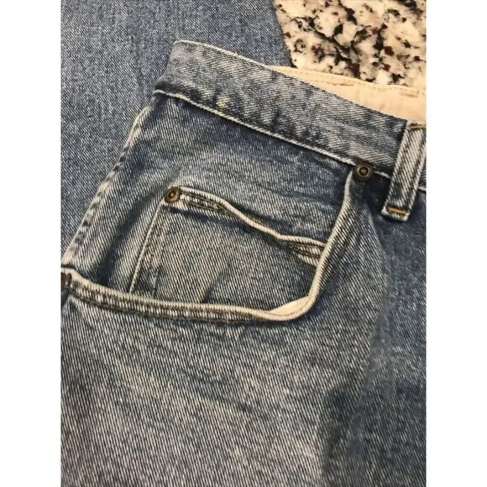 Wrangler Men's Jeans Size 42x31 Blue Denim Straight‎ Leg Light  Wash Rugged Wear - Picture 6 of 9